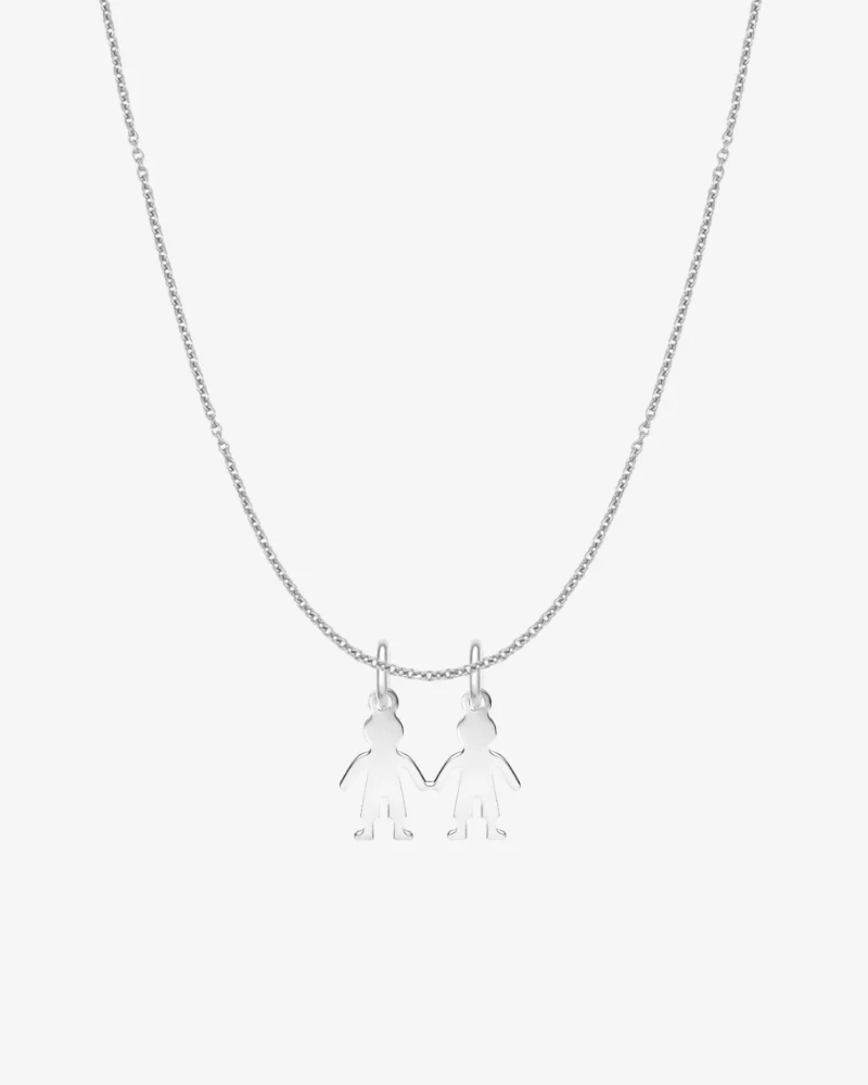 Collar con charms niño y niño Silver - Image 2