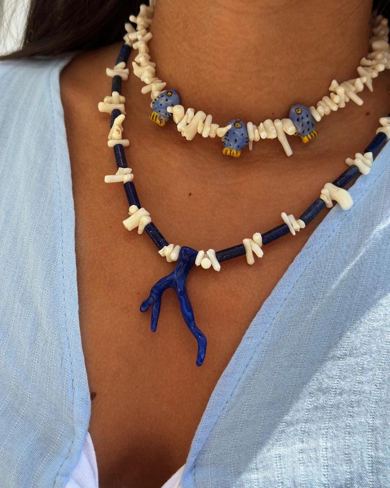 Collar Coral azul combinado - Image 2