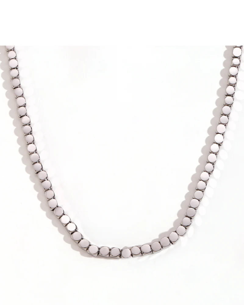 Collar cubos Acero Silver