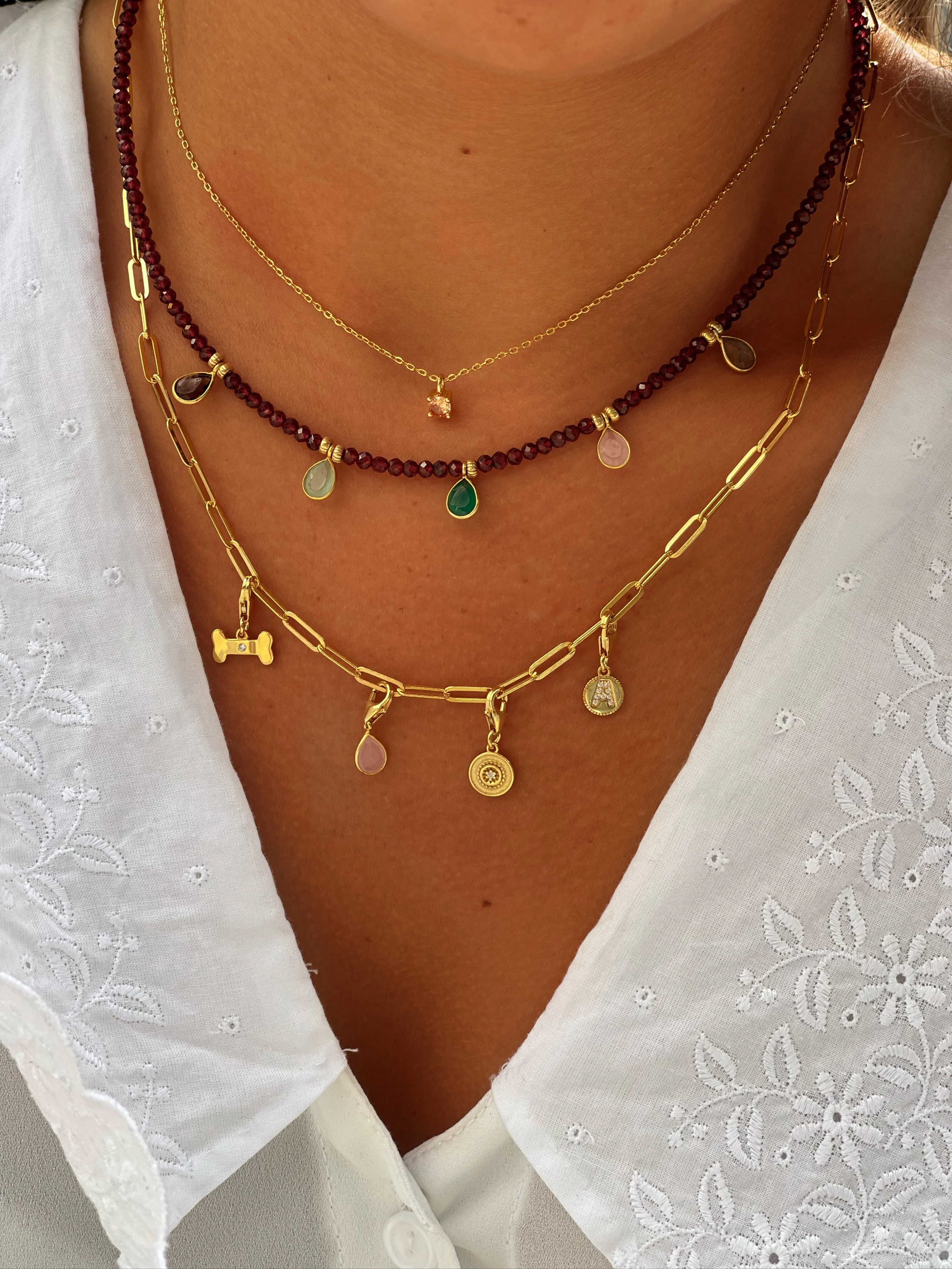 Collar Drops Granate de Mozambique - Image 3