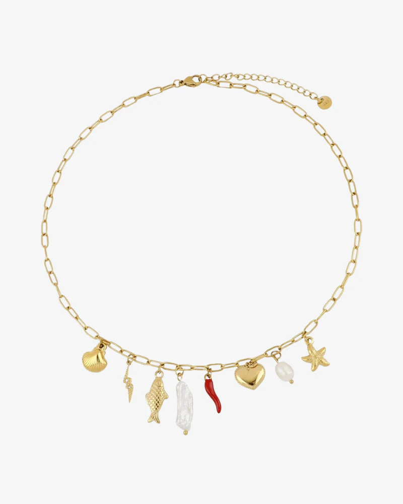 Collar eslabón multicharms Sea Acero