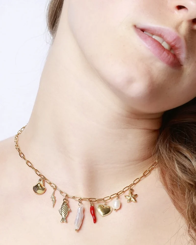 Collar eslabón multicharms Sea Acero Silver - Image 2
