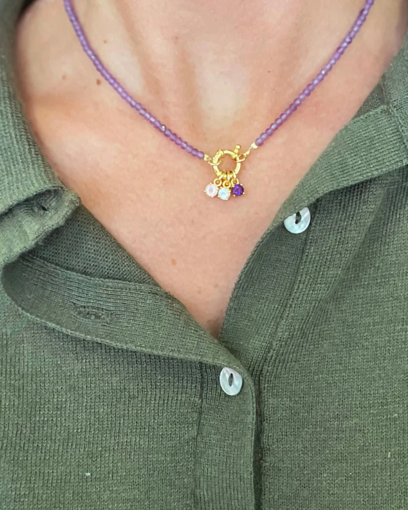 Collar Eternity mineral Amatista - Image 2