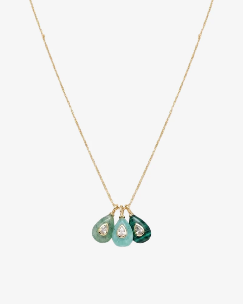 Collar Gotas turquesa