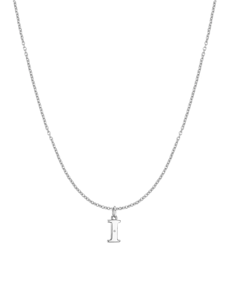 Collar inicial con circonita Silver - Image 10