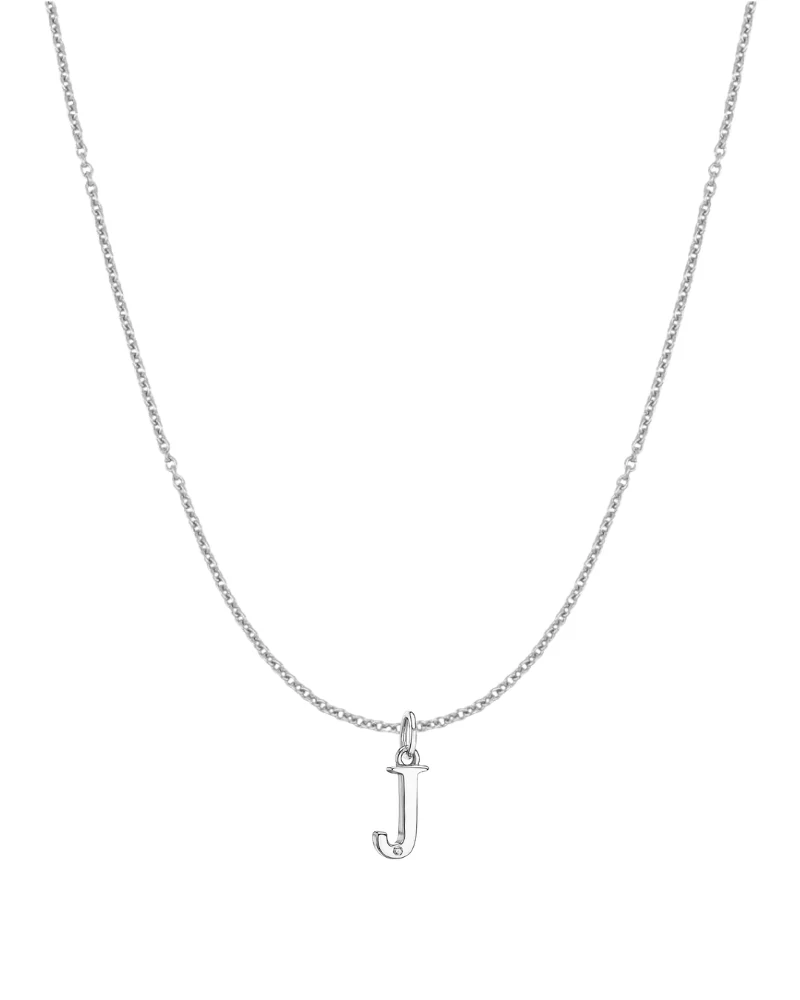 Collar inicial con circonita Silver - Image 11