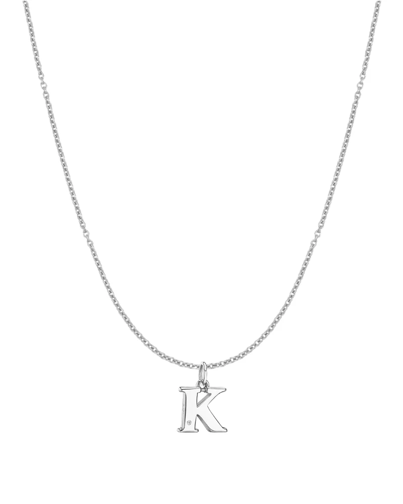 Collar inicial con circonita Silver - Image 12