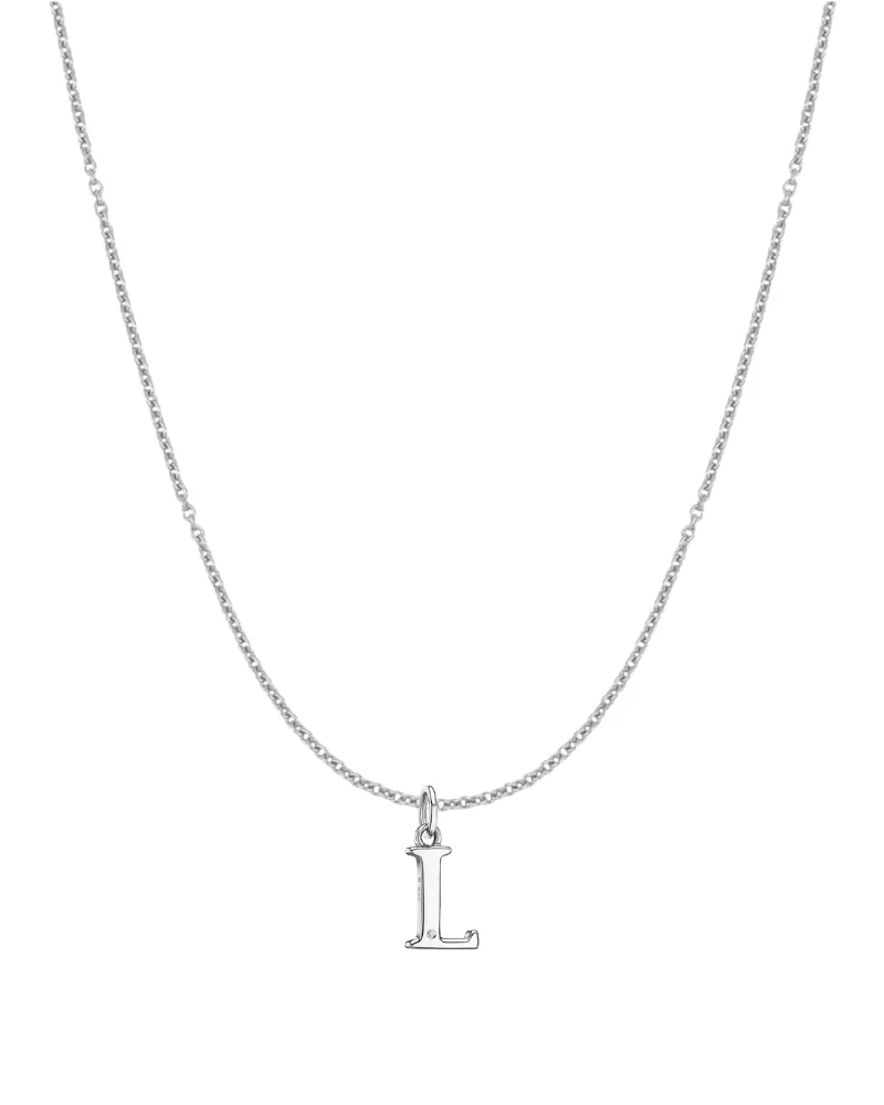 Collar inicial con circonita Silver - Image 13