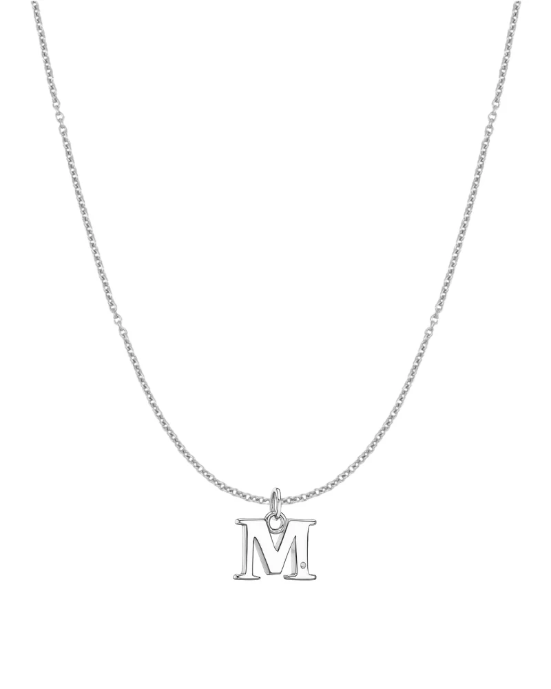 Collar inicial con circonita Silver - Image 14