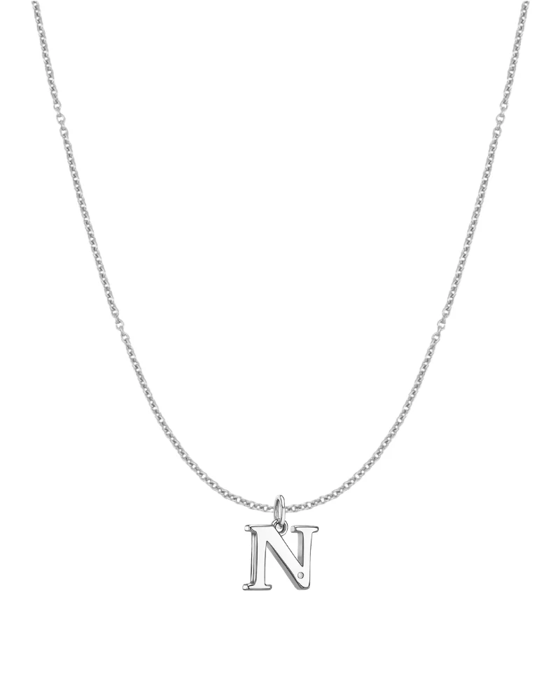 Collar inicial con circonita Silver - Image 15