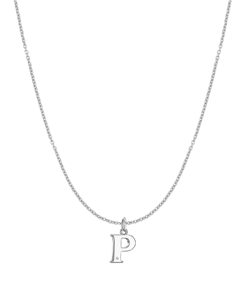 Collar inicial con circonita Silver - Image 17