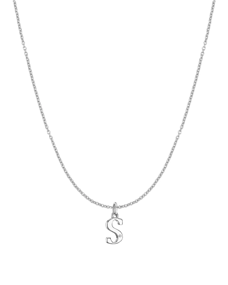 Collar inicial con circonita Silver - Image 19