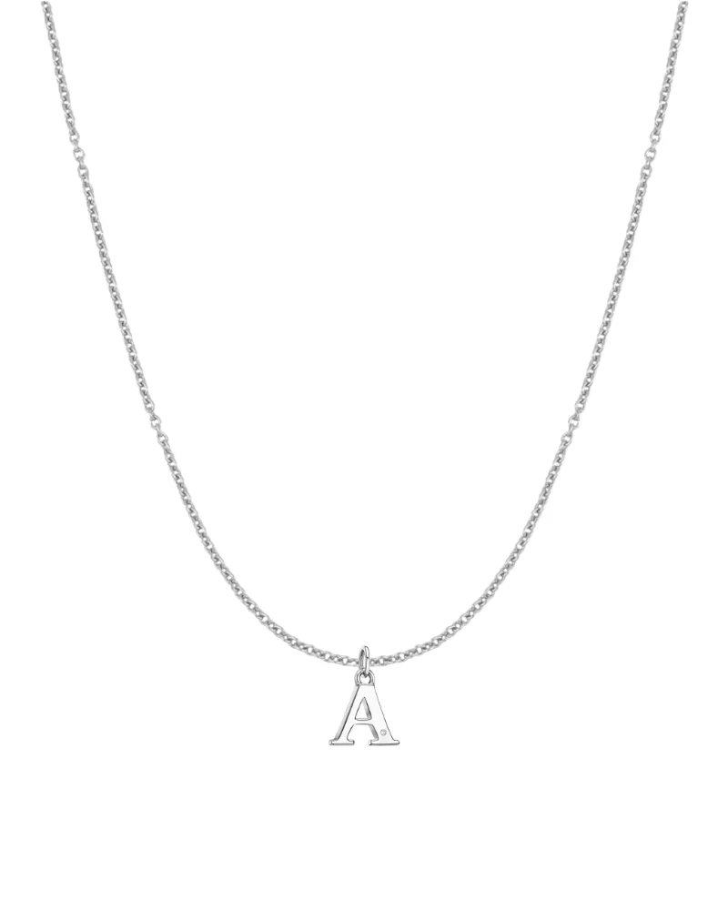 Collar inicial con circonita Silver - Image 2