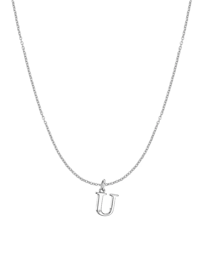 Collar inicial con circonita Silver - Image 21