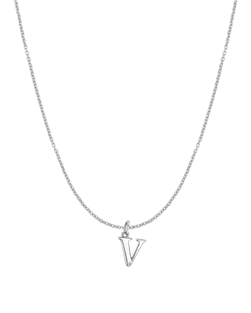 Collar inicial con circonita Silver - Image 22