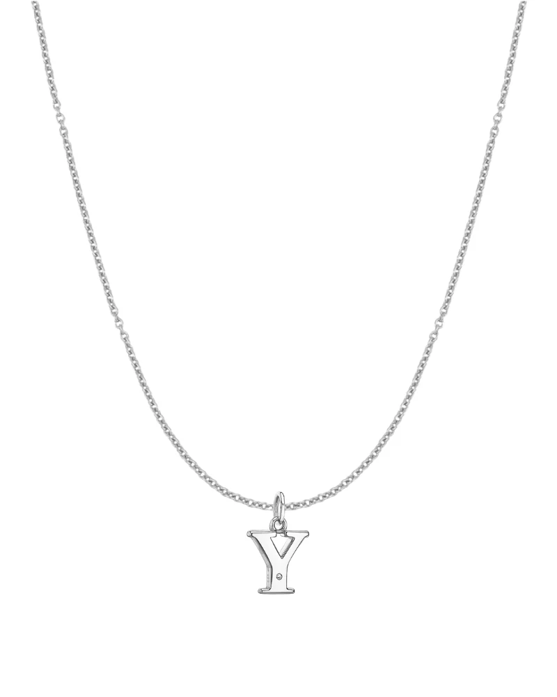 Collar inicial con circonita Silver - Image 23