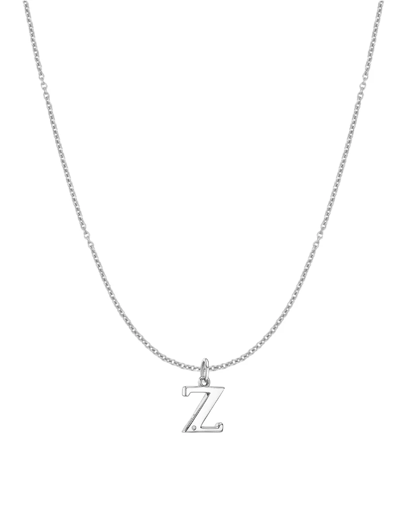 Collar inicial con circonita Silver - Image 24