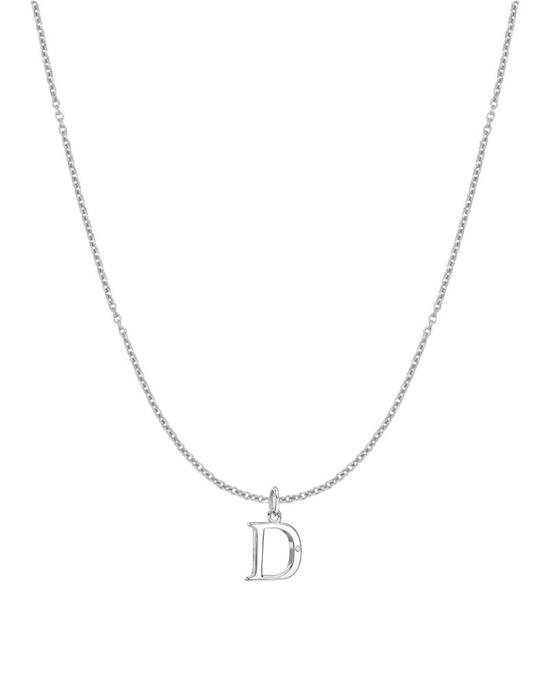 Collar inicial con circonita Silver - Image 5