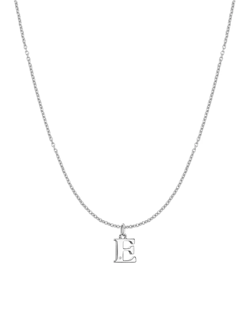 Collar inicial con circonita Silver - Image 6