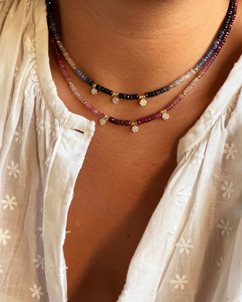 Collar Mineral Rubí Rondelle - Image 2