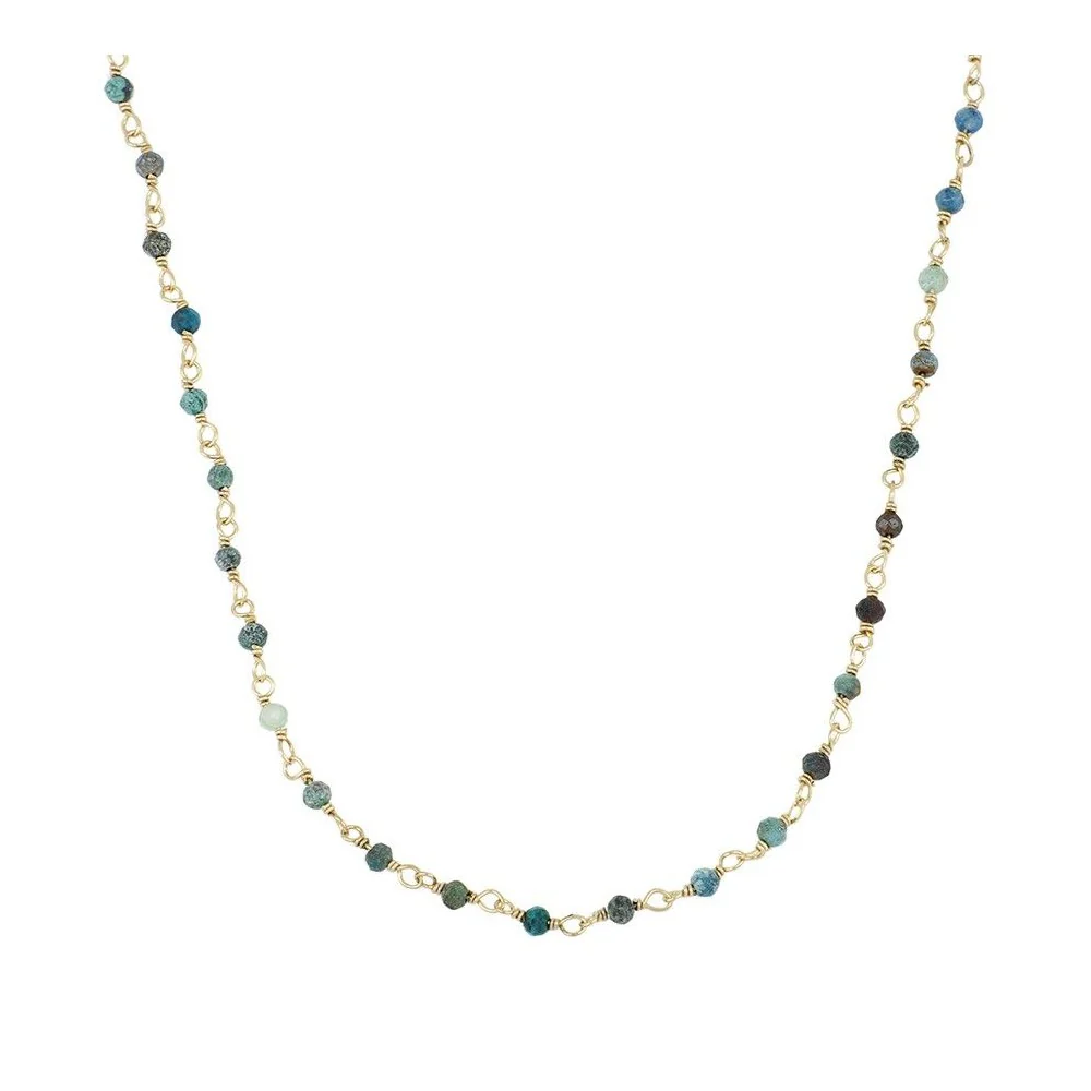 Collar rosario crisocolla