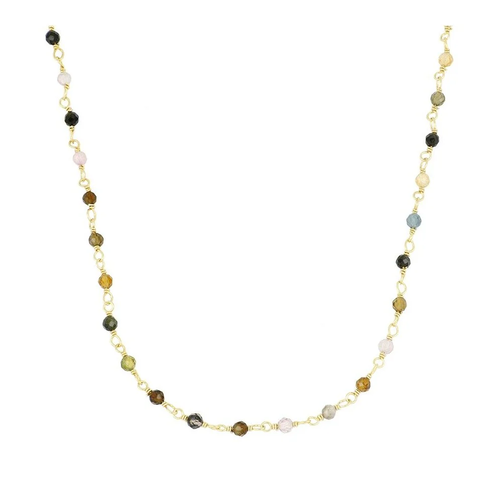 Collar rosario turmalina