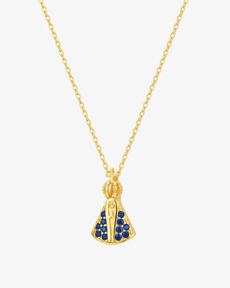 Collar Virgen del Pilar Circonitas