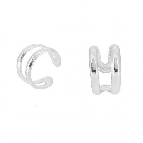 DOUBLE EARCUFF SILVER