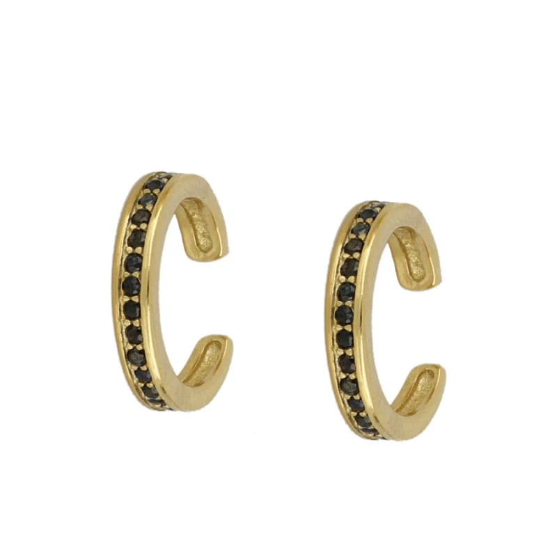 EARCUFF BLACK CIRCONITA