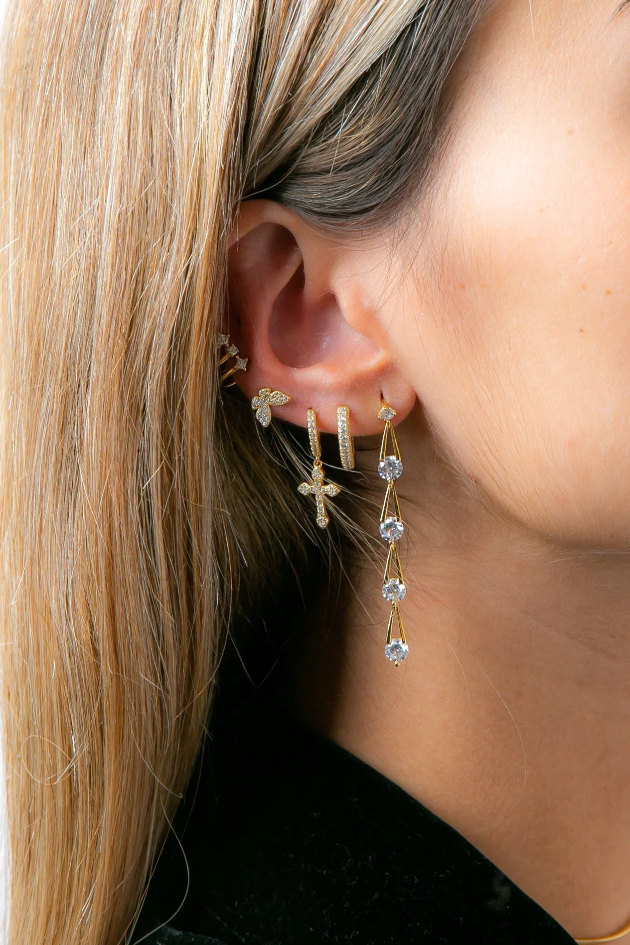 Earcuff triple Shine Silver - Image 2