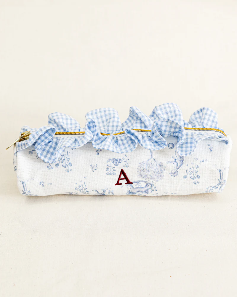 Estuche Baby Toile de Jouy azul