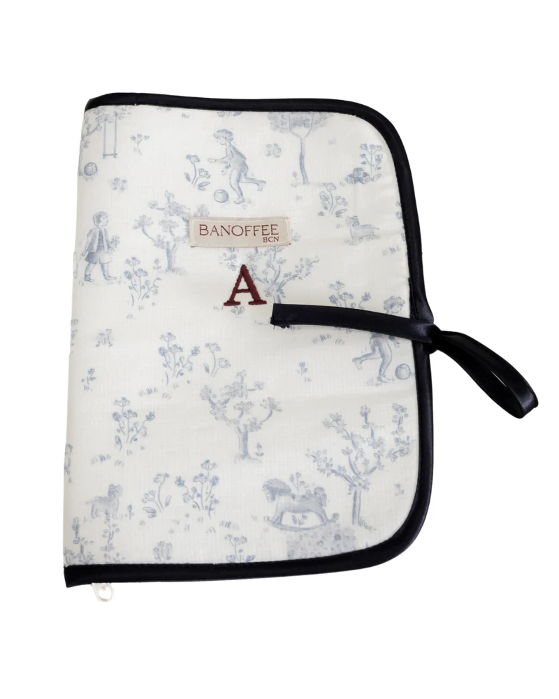 Estuche de maquillaje Baby Toile de Jouy azul