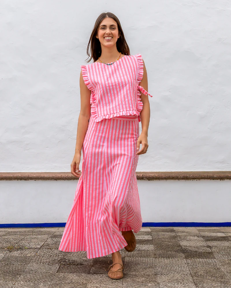 Falda petunia pink stripes - Image 4