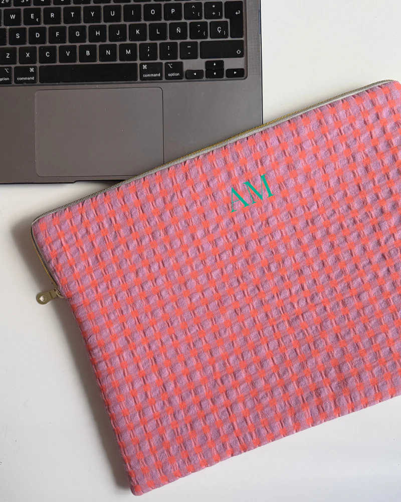 Funda personalizada Vichy orange