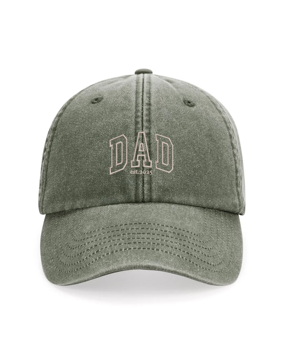 Gorra personalizada DAD letras gruesas verde