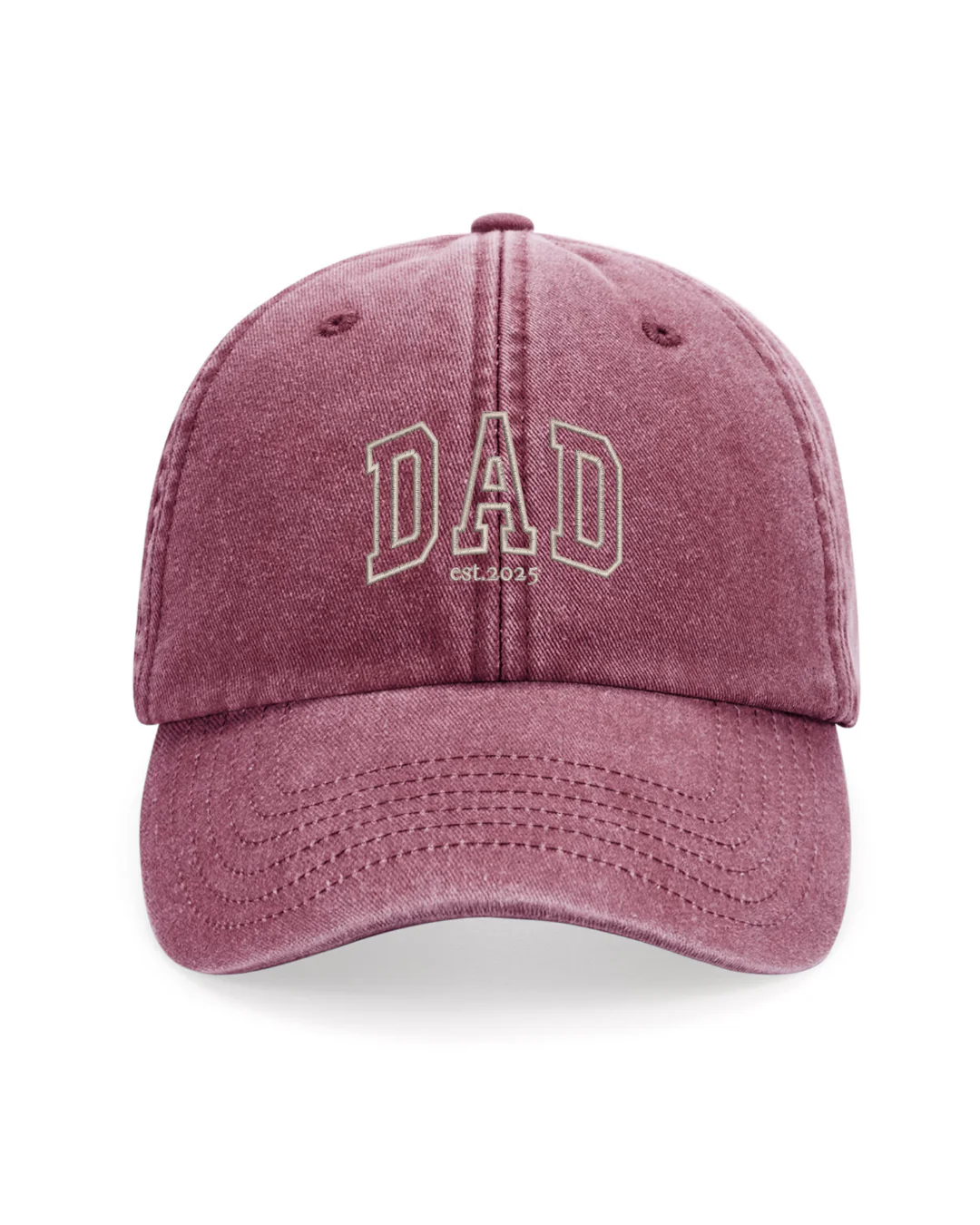 Gorra personalizada DAD letras gruesas granate