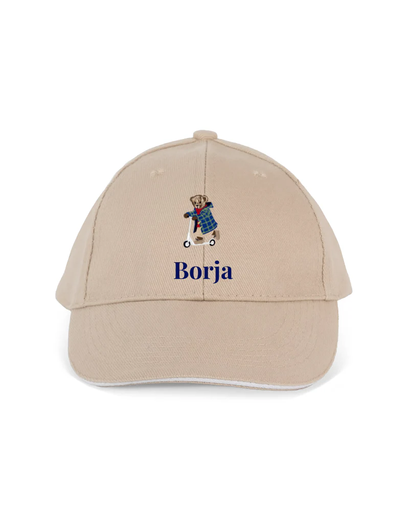Gorra personalizada Oso patinete para niño - Image 5