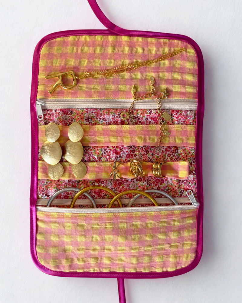 Joyero Personalizado Vichy rosa y amarillo - Image 3