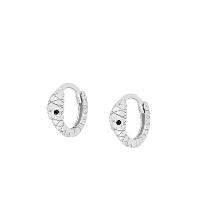 MINI ARITOS SNAKE SILVER
