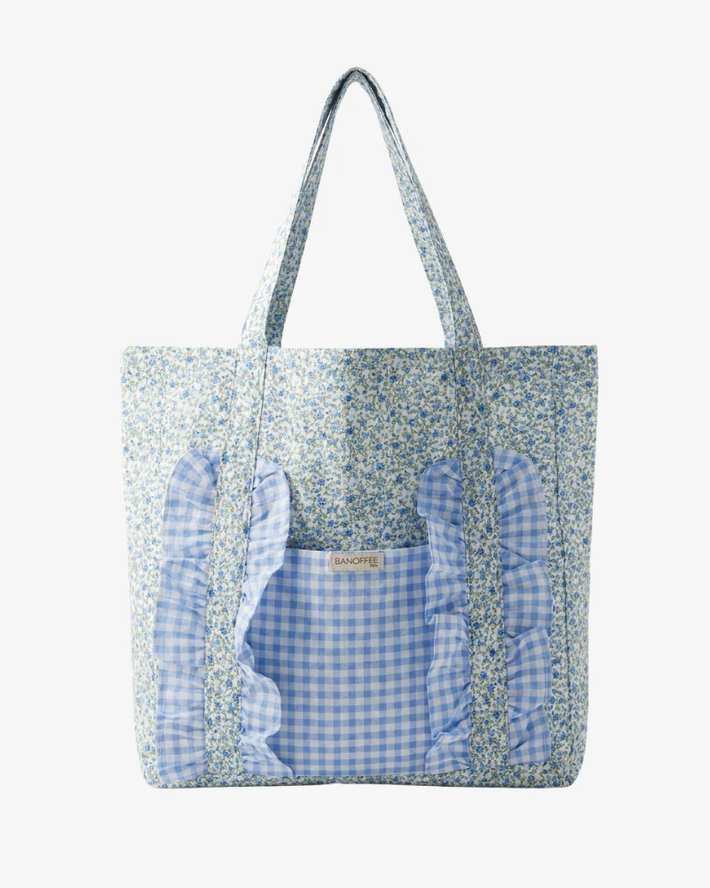 Tote Bag blue flowers - Image 2