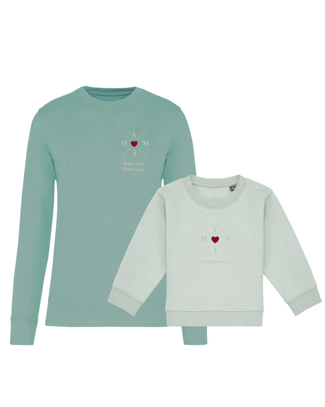 Pack Bebé y Mamá Sudaderas personalizadas Cross Mom (corazón) - Image 23