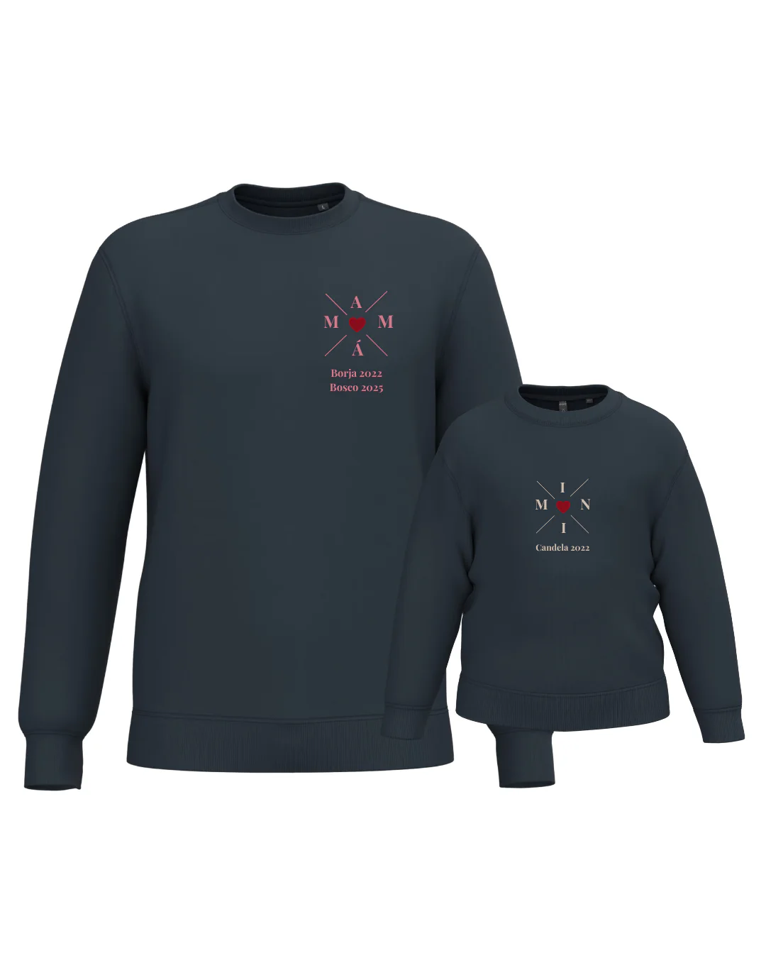 Pack Bebé y Mamá Sudaderas personalizadas Cross Mom (corazón) - Image 26
