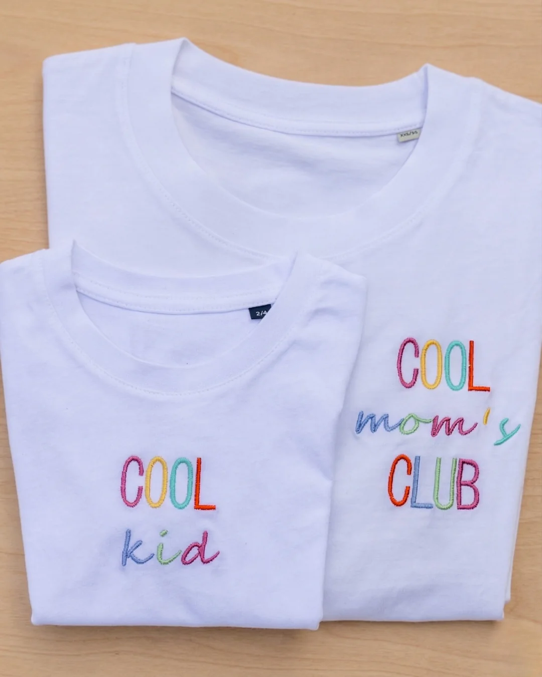 Pack camisetas personalizadas Cool Mom's Club y Cool Kid