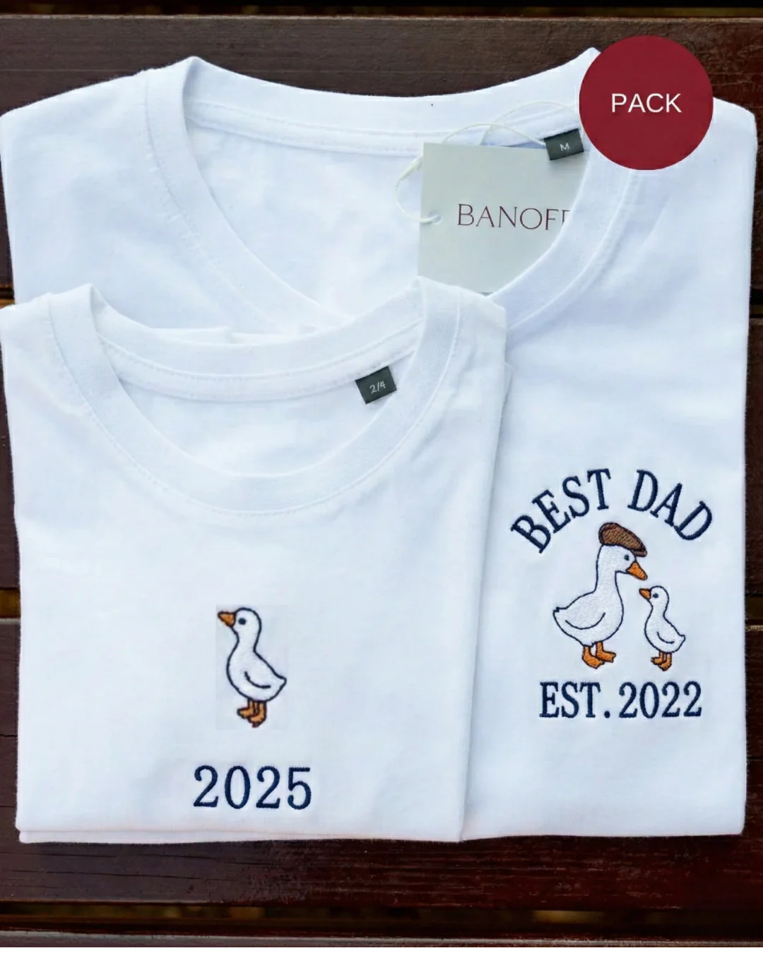 Pack camisetas personalizadas niño y adulto gansos