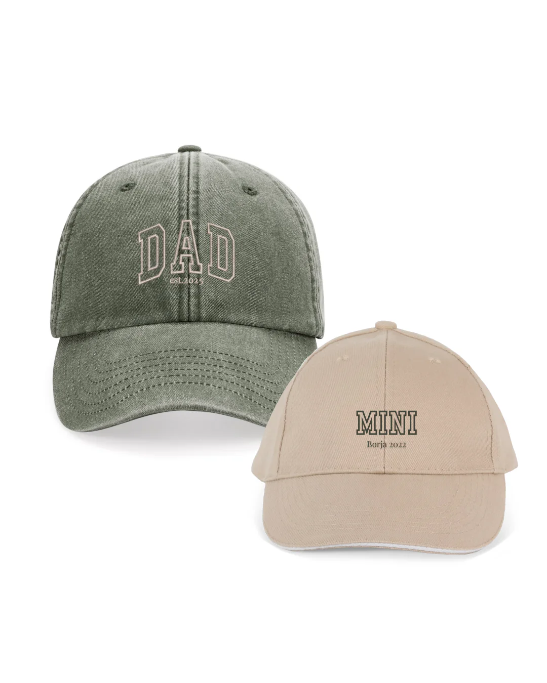 Pack gorras personalizadas DAD y MINI letras gruesas - Image 6
