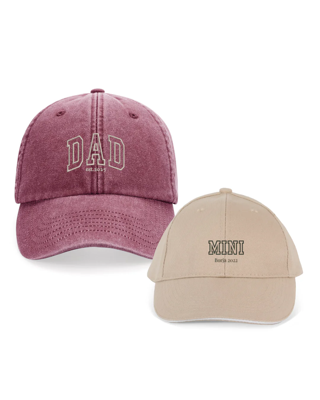 Pack gorras personalizadas DAD y MINI letras gruesas - Image 9