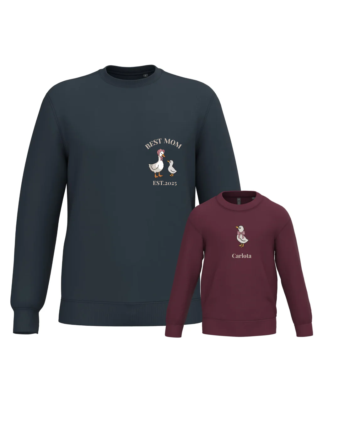 Pack Niño y Mamá sudaderas personalizadas ganso (desde 4 años) - Image 6