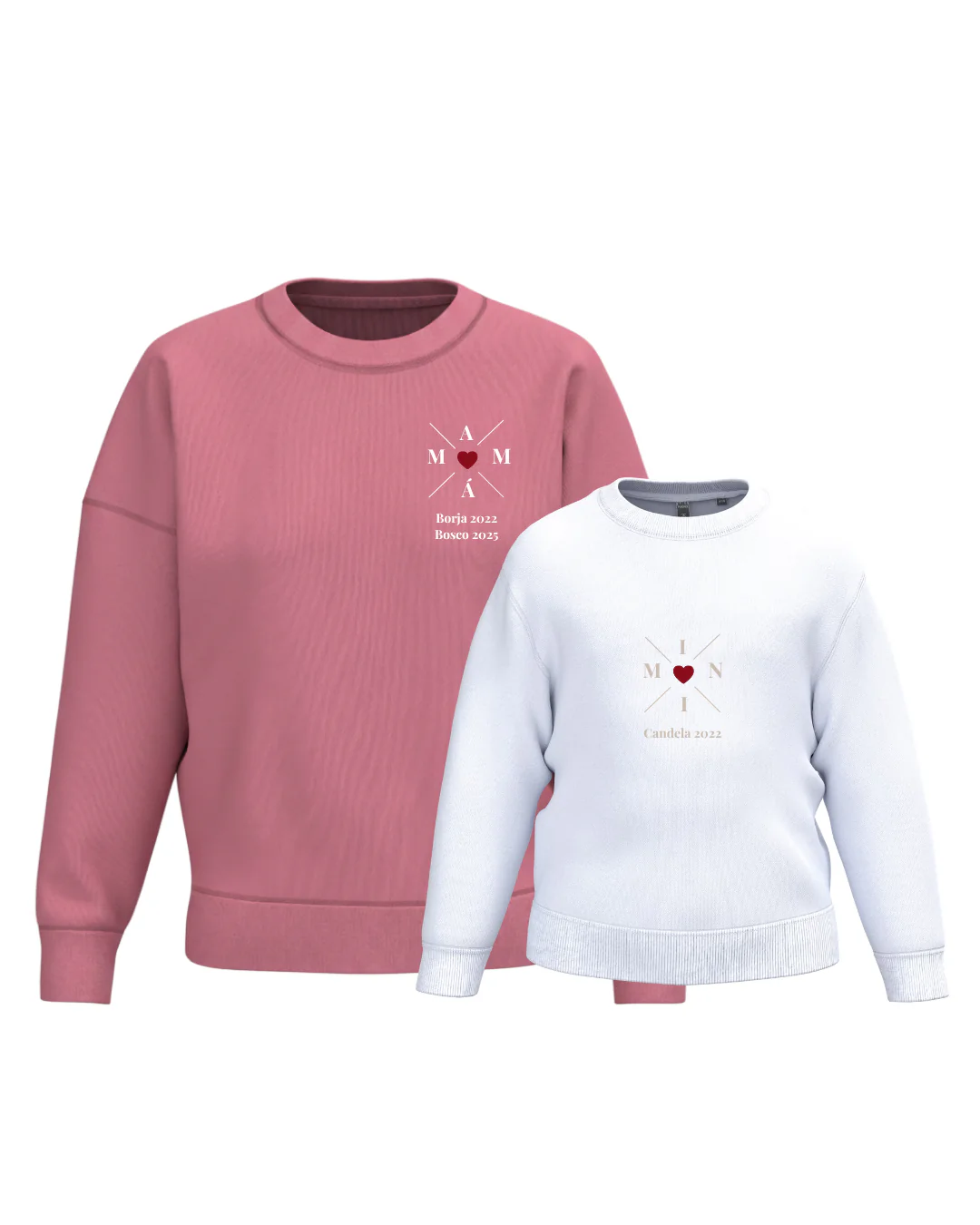 Pack Niña y Mamá Sudaderas personalizadas Cross Mom (corazón) - Image 18