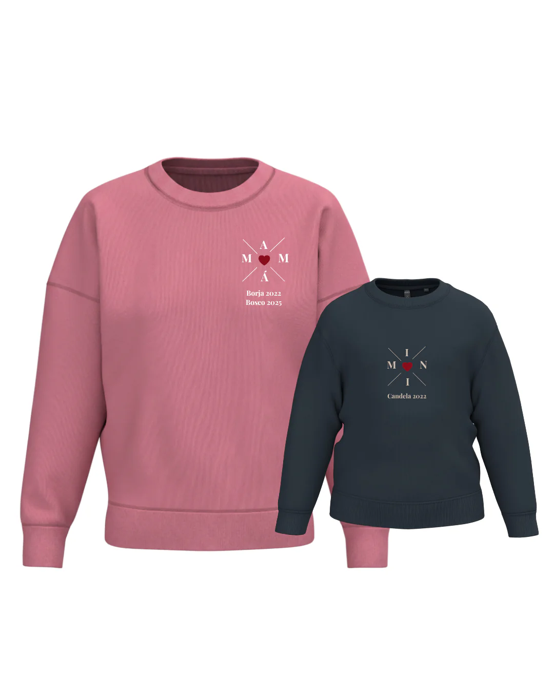 Pack Niña y Mamá Sudaderas personalizadas Cross Mom (corazón) - Image 20