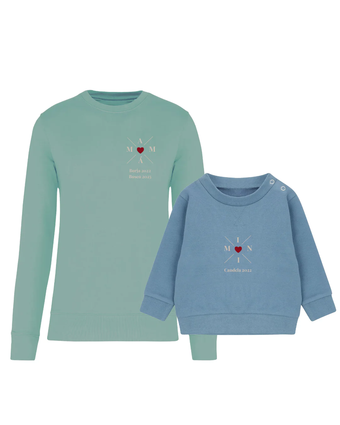 Pack Niña y Mamá Sudaderas personalizadas Cross Mom (corazón) - Image 22
